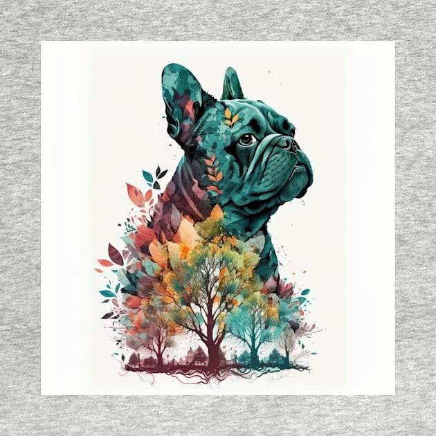 French Bulldog Contemplates Nature by Star Scrunch